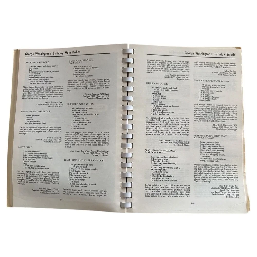 Vintage Eastern Star Holiday Cookbook Favorite Recipes Spiral Bound 2000 Recipes